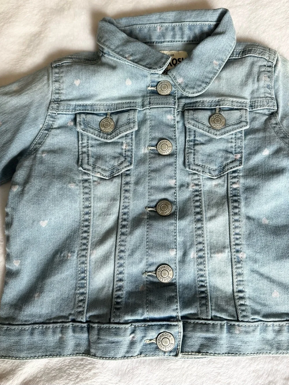 OshKosh B'gosh Light Blue Denim Jacket with Tiny Heart Details